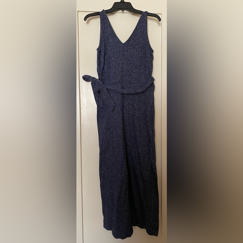 GUC GAP Marled Blue Wide Leg Jumpsuit - Size Small
